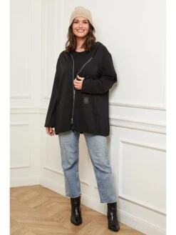 Sweatjacke In Schwarz -Winterbekleidungs Geschäft curvy lady sweatjacke in schwarz 4
