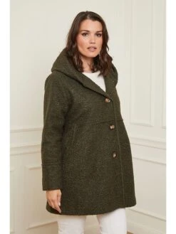 Übergangsmantel In Khaki -Winterbekleidungs Geschäft curvy lady ubergangsmantel in khaki 2