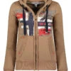 GEOGRAPHICAL NORWAY Sweatjacke "Getchup" In Hellbraun -Winterbekleidungs Geschäft geographical norway sweatjacke getchup in hellbraun
