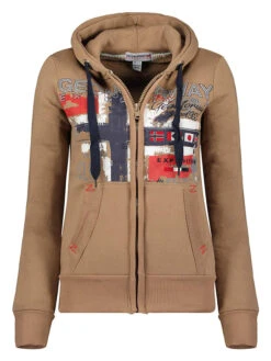 GEOGRAPHICAL NORWAY Sweatjacke "Getchup" In Hellbraun
