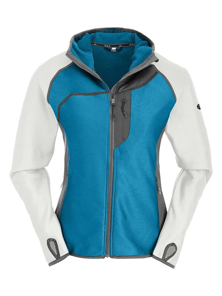 Fleecejacke "Chiemgau II" In Blau/ Weiß