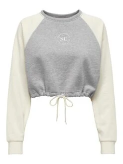 ONLY Sweatshirt "Lula" In Grau/ Creme