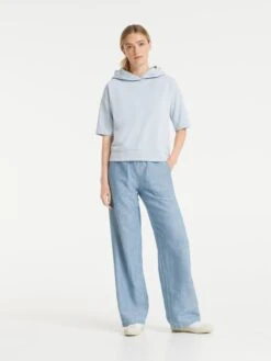 OPUS Hoodie "Gopine" In Hellblau -Winterbekleidungs Geschäft opus hoodie gopine in hellblau 2