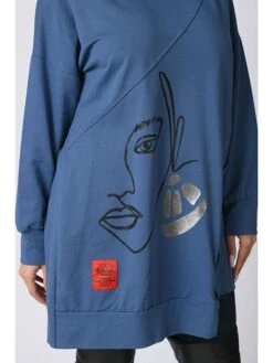 Sweatshirt "Sophie" In Blau -Winterbekleidungs Geschäft plus size company sweatshirt sophie in blau 3