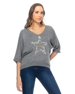 Strickpullover In Hellgrau -Winterbekleidungs Geschäft tantra strickpullover in hellgrau 2