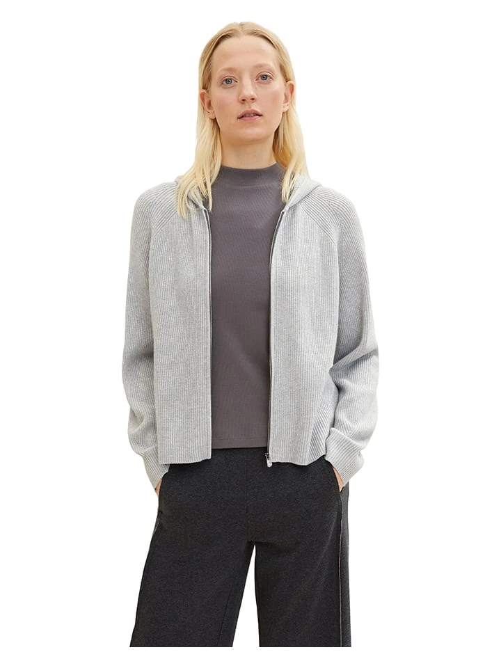 Tom Tailor Sweatjacke In Grau 4 Tom Tailor Sweatjacke In Grau – Bild 2