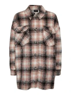 Vero Moda Hemdjacke "Luna" In Schwarz/ Rosa